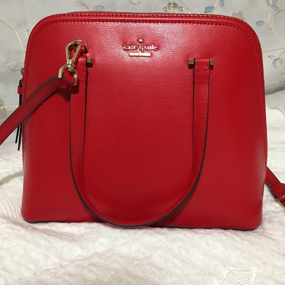 KATE SPADE RED SATCHEL MEDIUM DOME - Picture 3 of 14